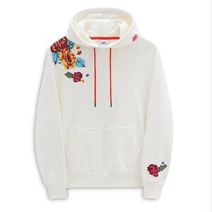 Vans Anaheim Factory Needlepoint/Embroidered Floral Hoodie White Size XS NWT